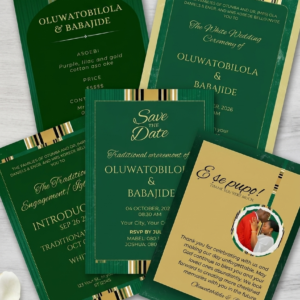 Classic Yoruba Wedding Suite - Nigerian Wedding Invitation