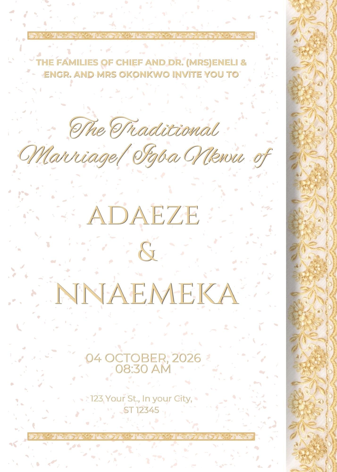 Classic White Igbo Wedding Suite - Nigerian Wedding Design - Image 7