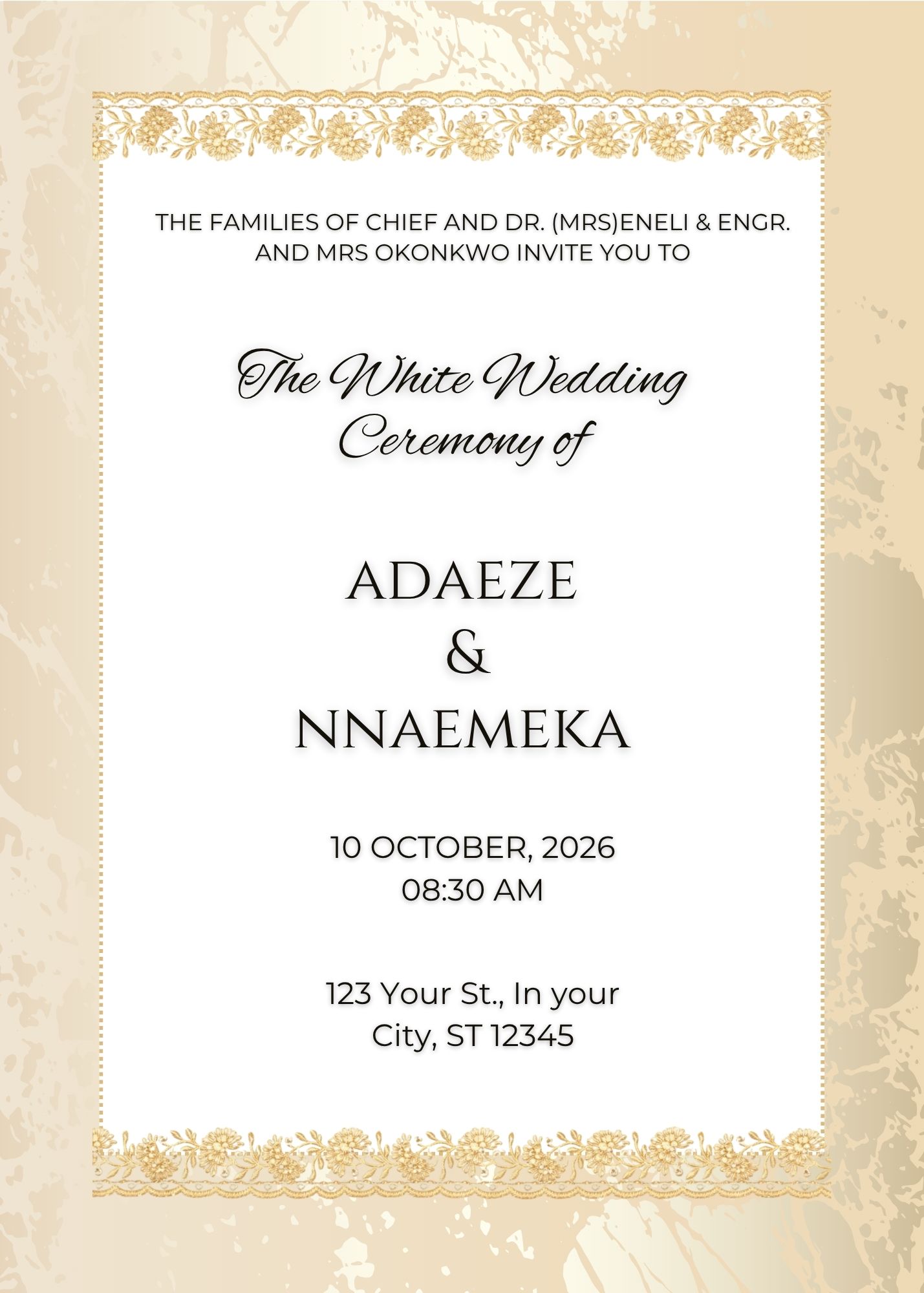 Classic White Igbo Wedding Suite - Nigerian Wedding Design - Image 5