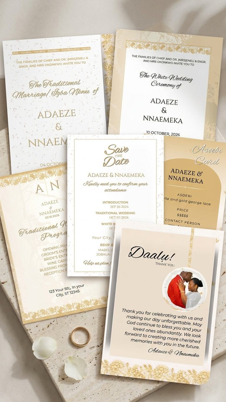 Classic White Igbo Wedding Suite - Nigerian Wedding Design