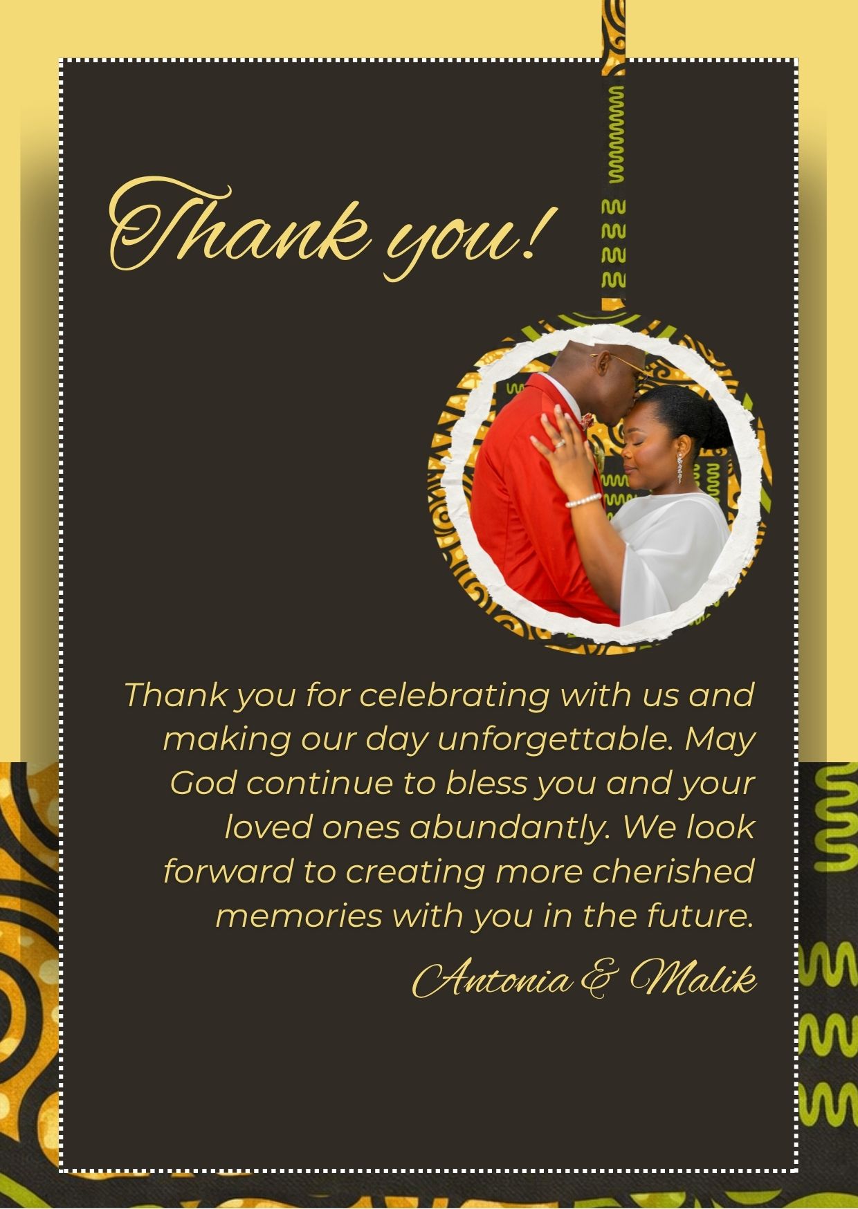 Ankara Wedding Suite – African Wedding Invitations, Traditional Wedding Invite - Image 4