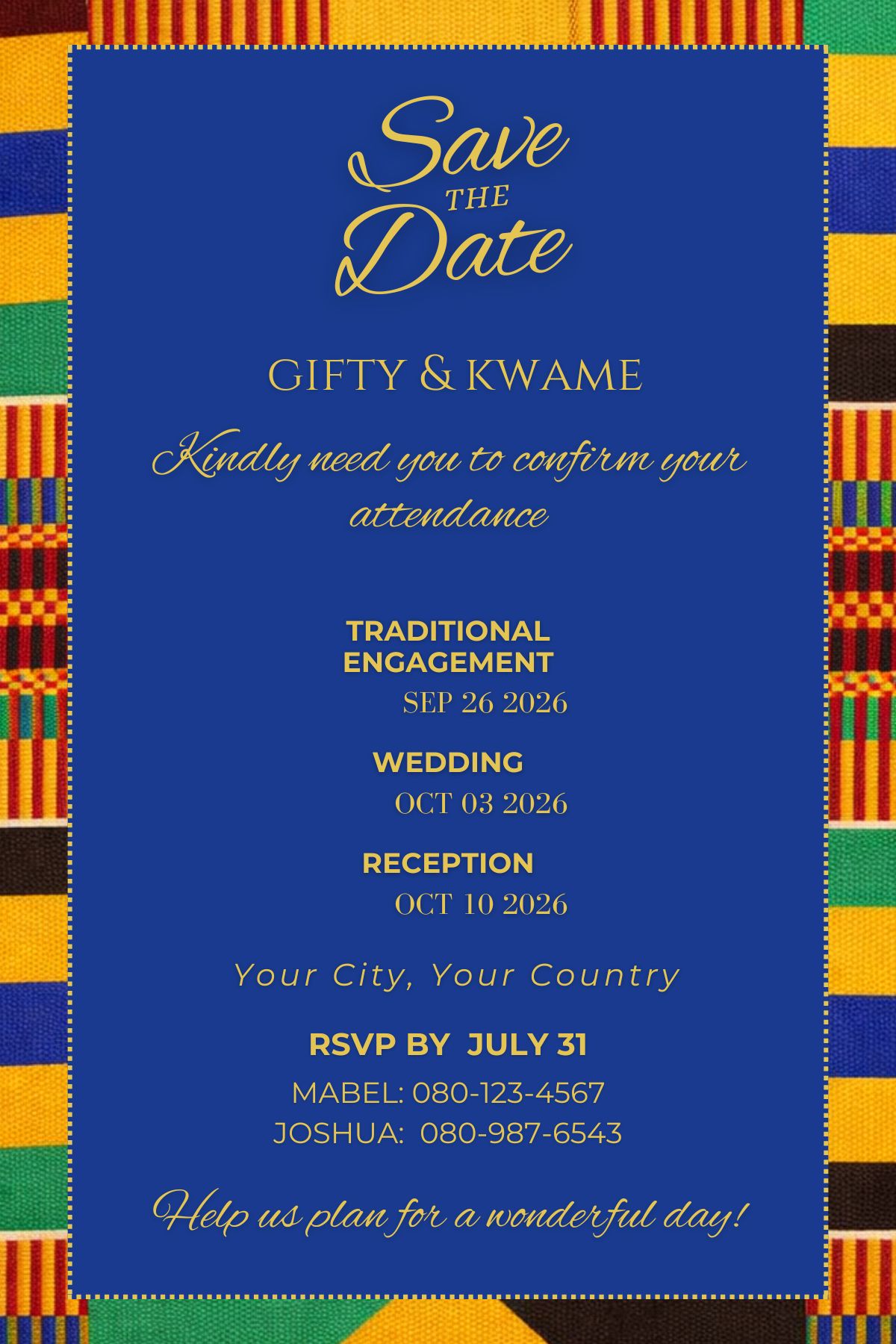 Kente Wedding Suite - Ghana Traditional Wedding Design - Image 6