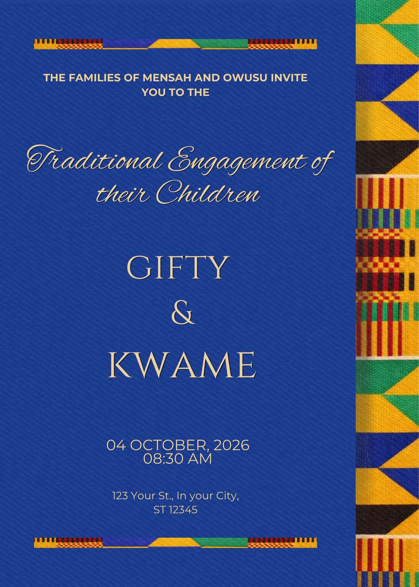 Kente Wedding Suite - Ghana Traditional Wedding Design - Image 2