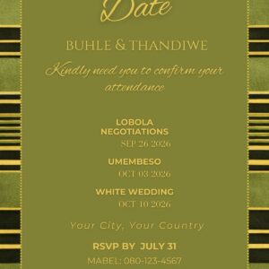 xhosa RSVP (4 x 6 in)